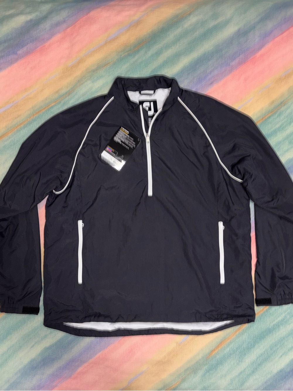 FootJoy Sport Wind  Windbreaker Jacket XL Golf Performance Half Zip black